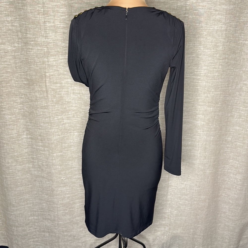 Michael Kors Black L/S Dress with Brass Detail - Picture 4 of 7